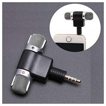 Mini Transportabel Mikrofon til Smartphones og Tablets - 3.5mm