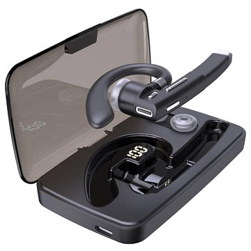 Mono Bluetooth Headset med Opladningsboks YK520 - Sort