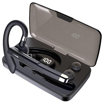 Mono Bluetooth Headset med Opladningsboks YK520 - Sort