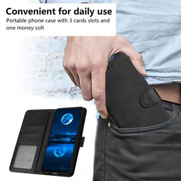 Motorola Edge (2024) Pung Taske med Magnetisk Lukning - Sort
