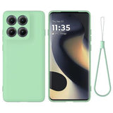 Motorola Edge (2025) Flydende silikone cover med håndrem - grøn