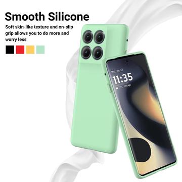 Motorola Edge (2025) Flydende silikone cover med håndrem - grøn
