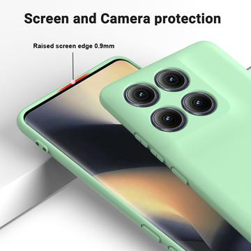 Motorola Edge (2025) Flydende silikone cover med håndrem - grøn