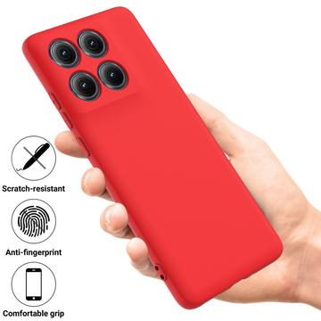 Motorola Edge (2025) Flydende silikone cover med håndrem - rød