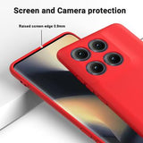 Motorola Edge (2025) Flydende silikone cover med håndrem - rød