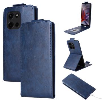 Motorola Edge (2025) lodret flip-etui med stativ - mørkeblå