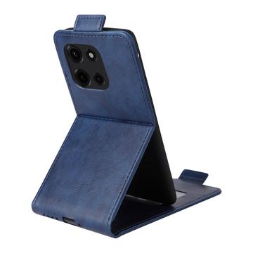 Motorola Edge (2025) lodret flip-etui med stativ - mørkeblå