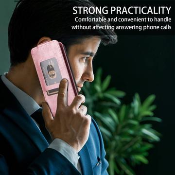 Motorola Edge (2025) lodret flip-etui med stativ - rosaguld