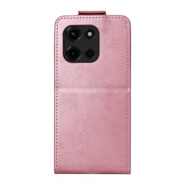 Motorola Edge (2025) lodret flip-etui med stativ - rosaguld