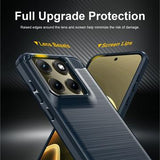 Motorola Edge (2026) Børstet TPU Cover - Karbonfiber - blå