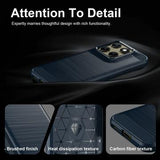 Motorola Edge (2026) Børstet TPU Cover - Karbonfiber - blå