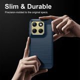 Motorola Edge (2026) Børstet TPU Cover - Karbonfiber - blå