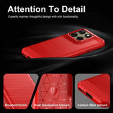 Motorola Edge (2026) Børstet TPU Cover - Karbonfiber - rød