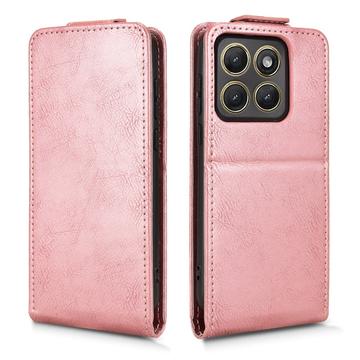 Motorola Edge (2026) lodret flip-etui med stativ - rosaguld
