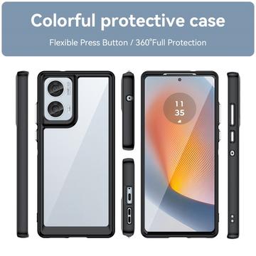 Motorola Edge 50 Fusion/G96 Anti-Shock Hybrid Cover - Sort