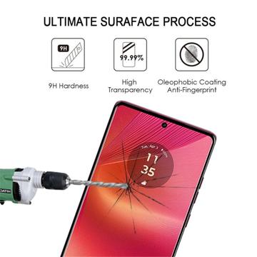 Motorola Edge 50 Fusion/G96 Skærmbeskyttelse Hærdet Glas - 9H - Full Fit - Sort Kant