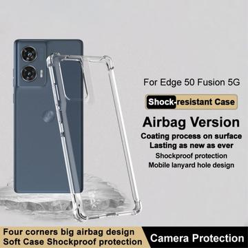 Motorola Edge 50 Fusion/G96 Imak Faldsikkert TPU Cover - Gennemsigtig