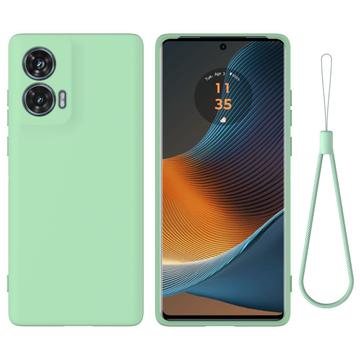 Motorola Edge 50 Fusion/G96 Liquid Silikone Cover med Strop - Grøn