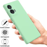 Motorola Edge 50 Fusion/G96 Liquid Silikone Cover med Strop - Grøn