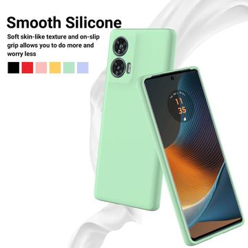 Motorola Edge 50 Fusion/G96 Liquid Silikone Cover med Strop - Grøn