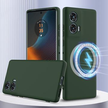 Motorola Edge 50 Fusion/G96 Liquid Silikone Cover - MagSafe Kompatibel - Mørkegrøn