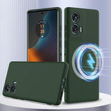 Motorola Edge 50 Fusion/G96 Liquid Silikone Cover - MagSafe Kompatibel - Mørkegrøn