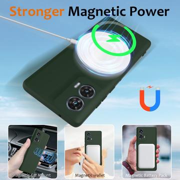 Motorola Edge 50 Fusion/G96 Liquid Silikone Cover - MagSafe Kompatibel - Mørkegrøn
