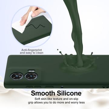 Motorola Edge 50 Fusion/G96 Liquid Silikone Cover - MagSafe Kompatibel - Mørkegrøn