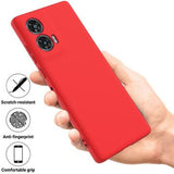 Motorola Edge 50 Fusion/G96 Liquid Silikone Cover med Strop - Rød