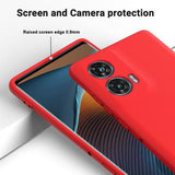 Motorola Edge 50 Fusion/G96 Liquid Silikone Cover med Strop - Rød