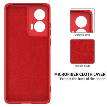 Motorola Edge 50 Fusion/G96 Liquid Silikone Cover med Strop - Rød