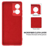 Motorola Edge 50 Fusion/G96 Liquid Silikone Cover med Strop - Rød