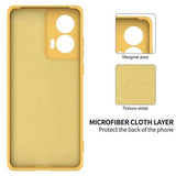 Motorola Edge 50 Fusion/G96 Liquid Silikone Cover med Strop - Gul