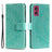 Motorola Edge 50 Fusion/G96 Mandala Series Etui med Pung - Grøn