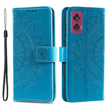 Motorola Edge 50 Fusion/G96 Mandala Series Etui med Pung - Blå