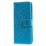Motorola Edge 50 Fusion/G96 Mandala Series Etui med Pung - Blå