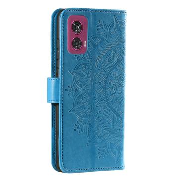 Motorola Edge 50 Fusion/G96 Mandala Series Etui med Pung - Blå