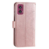 Motorola Edge 50 Fusion/G96 Mandala Series Etui med Pung - Rødguld