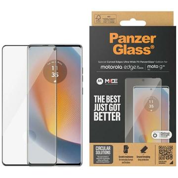 Motorola Edge 50 Fusion/Moto G85/G96 PanzerGlass Ultra-Wide Fit EasyAligner Skærmbeskyttelse Hærdet Glas - Sort Kant