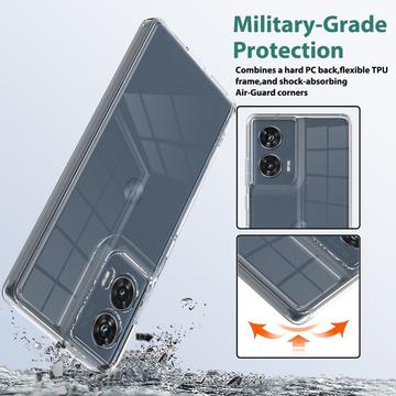 Motorola Edge 50 Fusion/G96 Ridsefast Hybrid Cover - Gennemsigtig