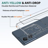 Motorola Edge 50 Fusion/G96 Ridsefast Hybrid Cover - Gennemsigtig