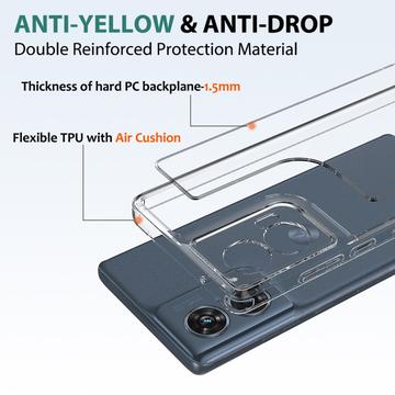 Motorola Edge 50 Fusion/G96 Ridsefast Hybrid Cover - Gennemsigtig