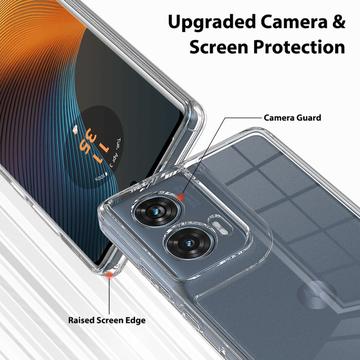 Motorola Edge 50 Fusion/G96 Ridsefast Hybrid Cover - Gennemsigtig