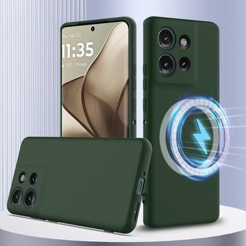 Motorola Edge 50 Liquid Silikone Cover - MagSafe Kompatibel - Mørkegrøn