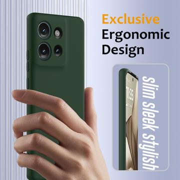 Motorola Edge 50 Liquid Silikone Cover - MagSafe Kompatibel - Mørkegrøn