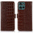 Motorola Edge 50 Neo Crocodile Series Læderpung med RFID - Brun