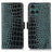 Motorola Edge 50 Neo Crocodile Series Læderpung med RFID - Grøn