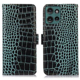Motorola Edge 50 Neo Crocodile Series Læderpung med RFID - Grøn