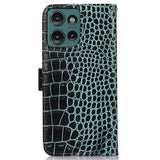 Motorola Edge 50 Neo Crocodile Series Læderpung med RFID - Grøn