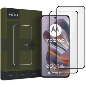 Motorola Edge 50 Neo/60 Neo Hofi Premium Pro+ Skærmbeskyttelse Hærdet Glas - 9H - 2 Stk. - Sort Kant